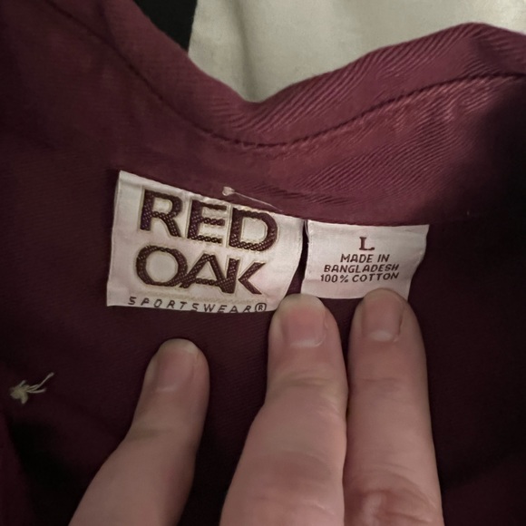 Red Oak Virginia Tech Adult Button Down L/S Men’s‎ Size L - Picture 2 of 11